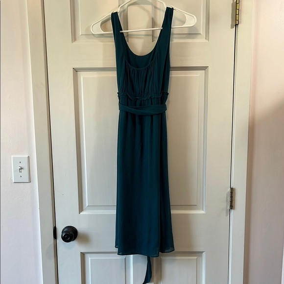 Teal Gauzy Sleeveless Scoop Neck Tank Sundress w/ Waist Tie - Size Small - Picture 1 of 14